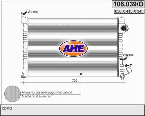 AHE 106.039/O - Radiator, mühərrikin soyudulması furqanavto.az