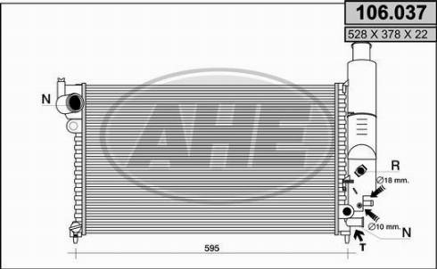 AHE 106.037 - Radiator, mühərrikin soyudulması furqanavto.az