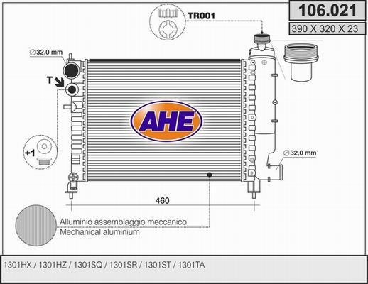 AHE 106.021 - Radiator, mühərrikin soyudulması furqanavto.az