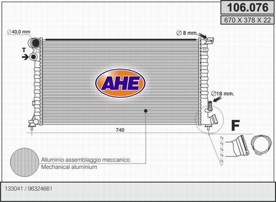 AHE 106.076 - Radiator, mühərrikin soyudulması furqanavto.az