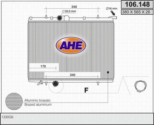 AHE 106.148 - Radiator, mühərrikin soyudulması furqanavto.az