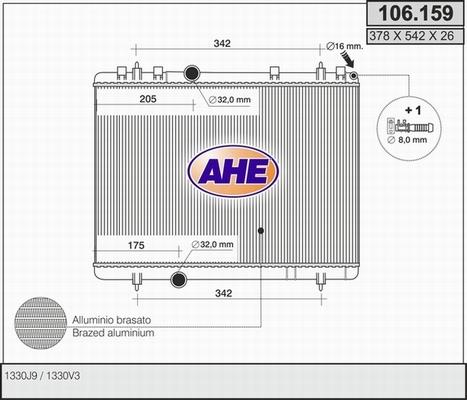 AHE 106.159 - Radiator, mühərrikin soyudulması furqanavto.az