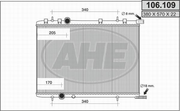 AHE 106.109 - Radiator, mühərrikin soyudulması furqanavto.az