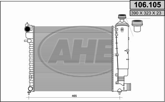 AHE 106.105 - Radiator, mühərrikin soyudulması furqanavto.az