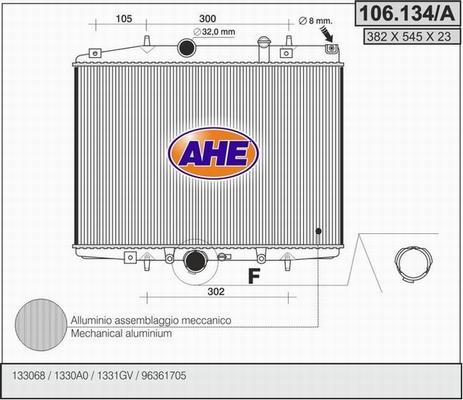 AHE 106.134/A - Radiator, mühərrikin soyudulması furqanavto.az