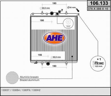 AHE 106.133 - Radiator, mühərrikin soyudulması furqanavto.az