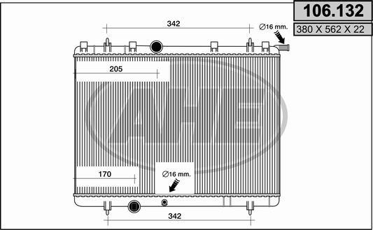 AHE 106.132 - Radiator, mühərrikin soyudulması furqanavto.az