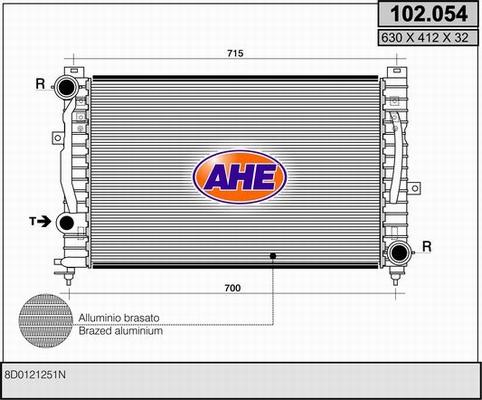 AHE 102.054 - Radiator, mühərrikin soyudulması furqanavto.az