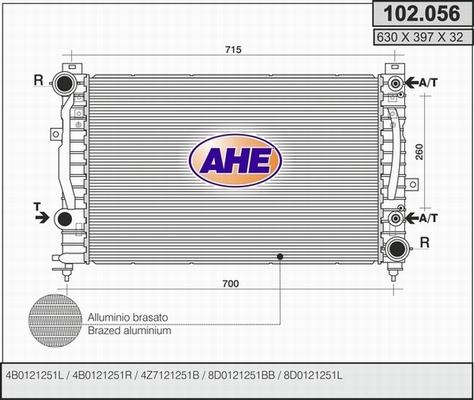 AHE 102.056 - Radiator, mühərrikin soyudulması furqanavto.az
