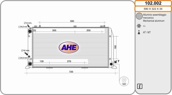 AHE 102.002 - Radiator, mühərrikin soyudulması furqanavto.az