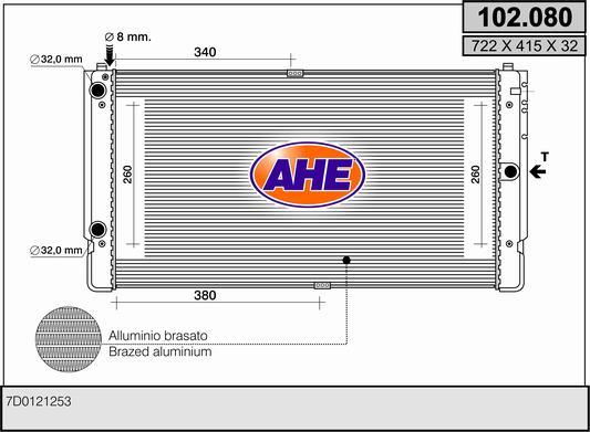 AHE 102.080 - Radiator, mühərrikin soyudulması furqanavto.az