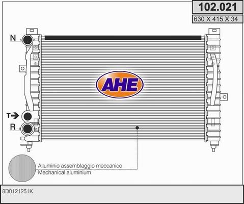 AHE 102.021 - Radiator, mühərrikin soyudulması furqanavto.az
