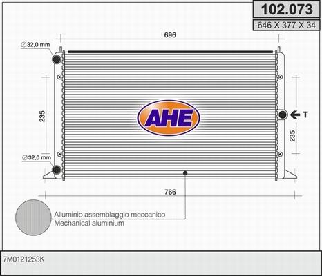 AHE 102.073 - Radiator, mühərrikin soyudulması furqanavto.az