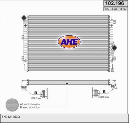 AHE 102.196 - Radiator, mühərrikin soyudulması furqanavto.az