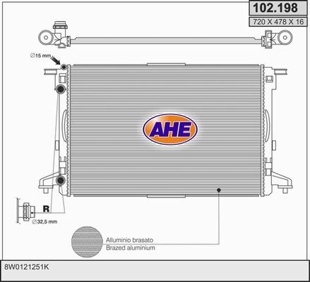 AHE 102.198 - Radiator, mühərrikin soyudulması furqanavto.az