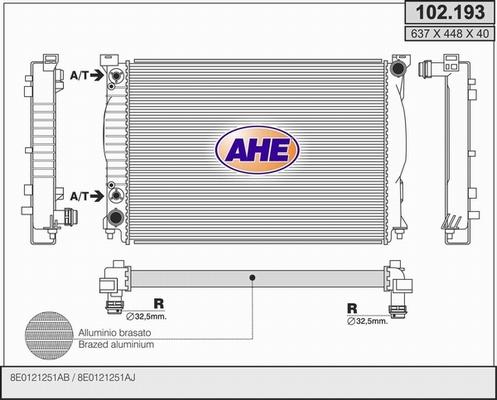 AHE 102.193 - Radiator, mühərrikin soyudulması furqanavto.az