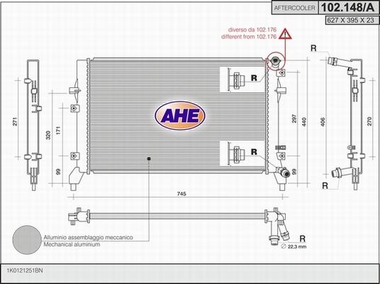 AHE 102.148/A - Radiator, mühərrikin soyudulması furqanavto.az