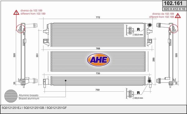 AHE 102.161 - Radiator, mühərrikin soyudulması furqanavto.az