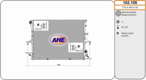 AHE 102.108 - Radiator, mühərrikin soyudulması www.furqanavto.az