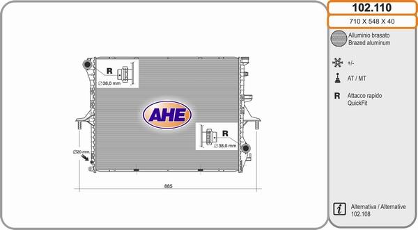 AHE 102.110 - Radiator, mühərrikin soyudulması www.furqanavto.az