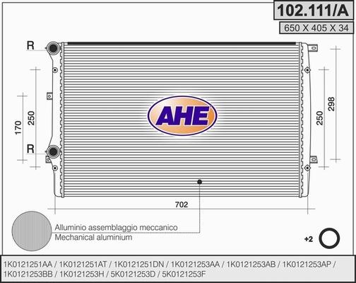 AHE 102.111/A - Radiator, mühərrikin soyudulması furqanavto.az
