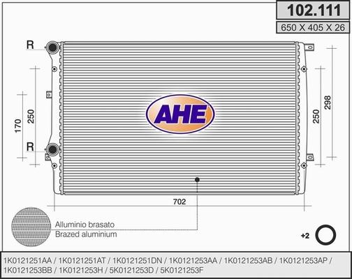AHE 102.111 - Radiator, mühərrikin soyudulması furqanavto.az