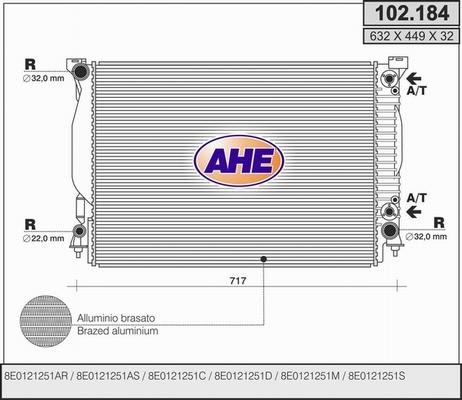 AHE 102.184 - Radiator, mühərrikin soyudulması www.furqanavto.az