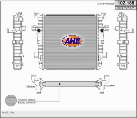 AHE 102.188 - Radiator, mühərrikin soyudulması furqanavto.az