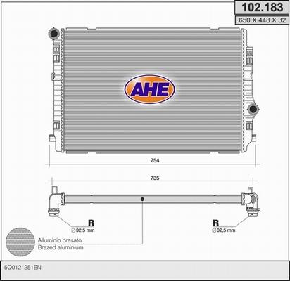 AHE 102.183 - Radiator, mühərrikin soyudulması furqanavto.az