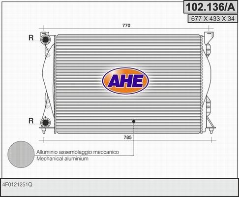 AHE 102.136/A - Radiator, mühərrikin soyudulması furqanavto.az