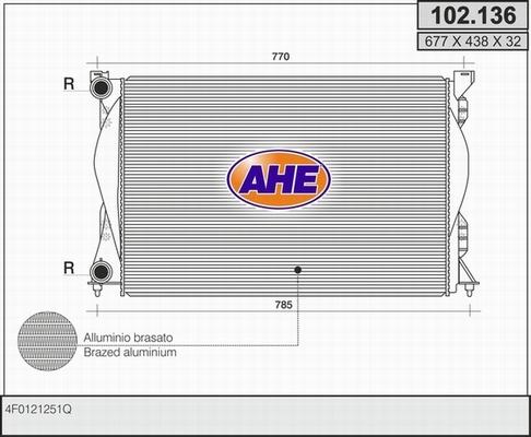 AHE 102.136 - Radiator, mühərrikin soyudulması furqanavto.az