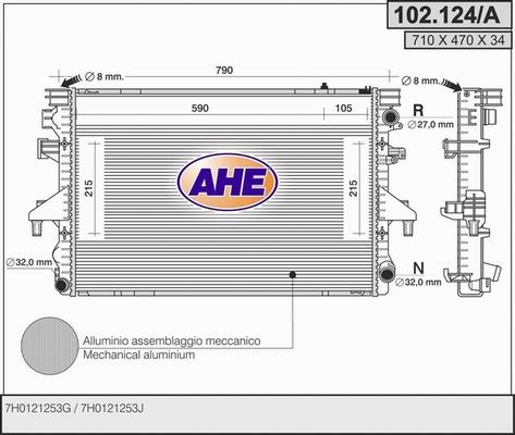 AHE 102.124/A - Radiator, mühərrikin soyudulması furqanavto.az