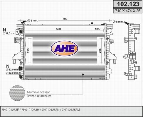 AHE 102.123 - Radiator, mühərrikin soyudulması furqanavto.az