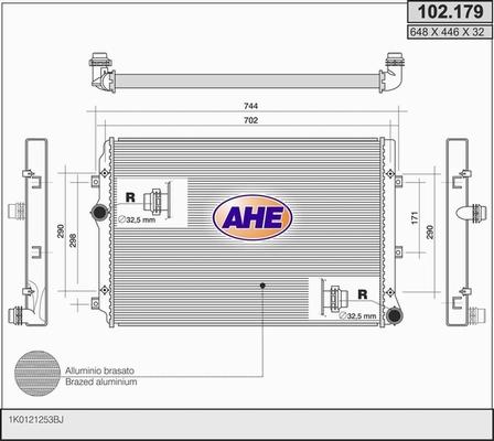 AHE 102.179 - Radiator, mühərrikin soyudulması furqanavto.az