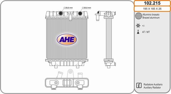 AHE 102.215 - Radiator, mühərrikin soyudulması furqanavto.az