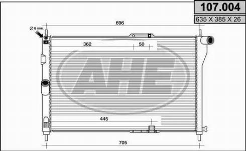 AHE 107.004 - Radiator, mühərrikin soyudulması furqanavto.az