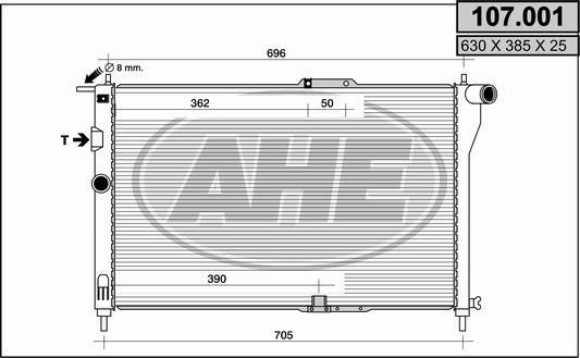 AHE 107.001 - Radiator, mühərrikin soyudulması furqanavto.az