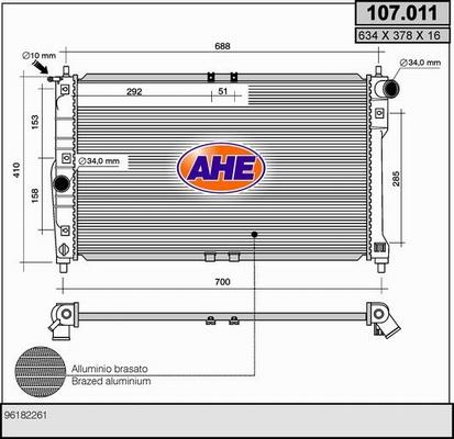 AHE 107.011 - Radiator, mühərrikin soyudulması furqanavto.az