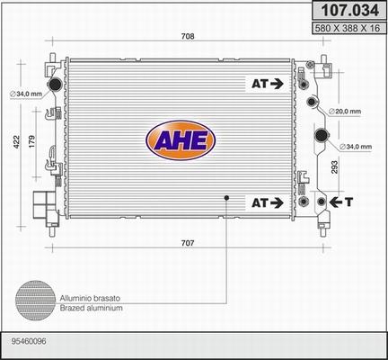 AHE 107.034 - Radiator, mühərrikin soyudulması furqanavto.az