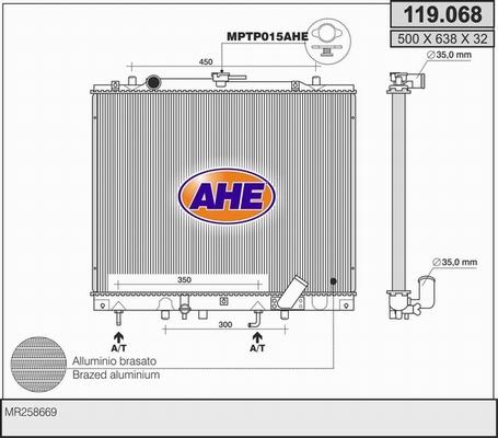 AHE 119.068 - Radiator, mühərrikin soyudulması furqanavto.az