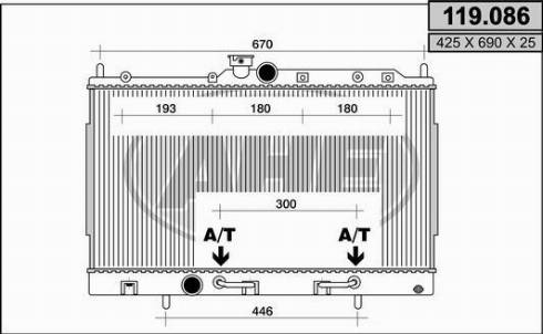 AHE 119.086 - Radiator, mühərrikin soyudulması furqanavto.az