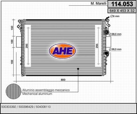 AHE 114.053 - Radiator, mühərrikin soyudulması furqanavto.az