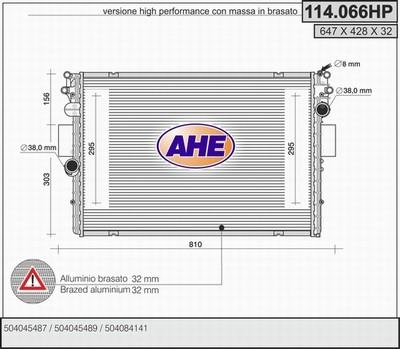 AHE 114.066HP - Radiator, mühərrikin soyudulması furqanavto.az