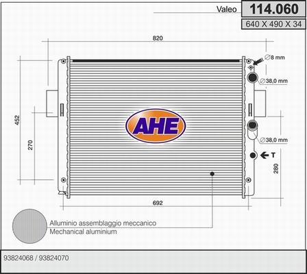 AHE 114.060 - Radiator, mühərrikin soyudulması furqanavto.az