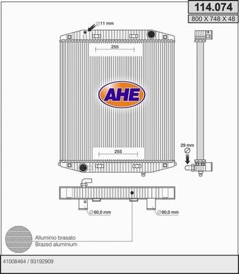 AHE 114.074 - Radiator, mühərrikin soyudulması furqanavto.az