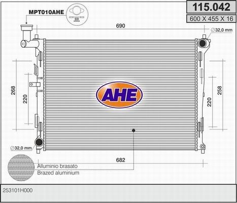 AHE 115.042 - Radiator, mühərrikin soyudulması furqanavto.az