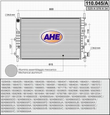 AHE 110.045/A - Radiator, mühərrikin soyudulması furqanavto.az