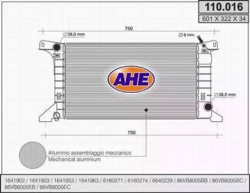 AHE 110.016 - Radiator, mühərrikin soyudulması furqanavto.az