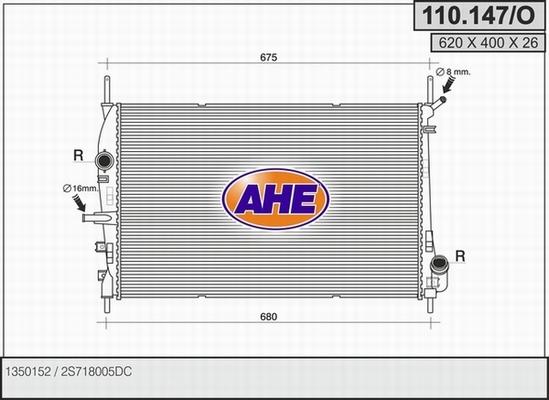 AHE 110.147/O - Radiator, mühərrikin soyudulması furqanavto.az