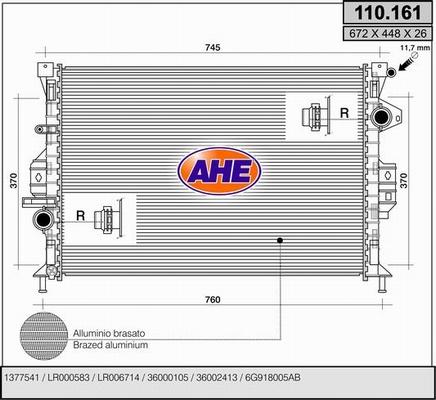 AHE 110.161 - Radiator, mühərrikin soyudulması furqanavto.az